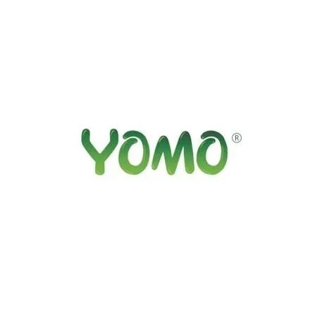 YOMO logo in green text on a white background