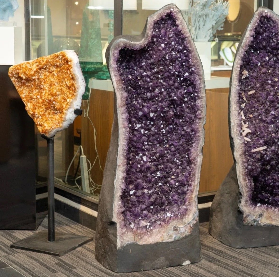 Genuine Large Amethyst Cluster Geode
