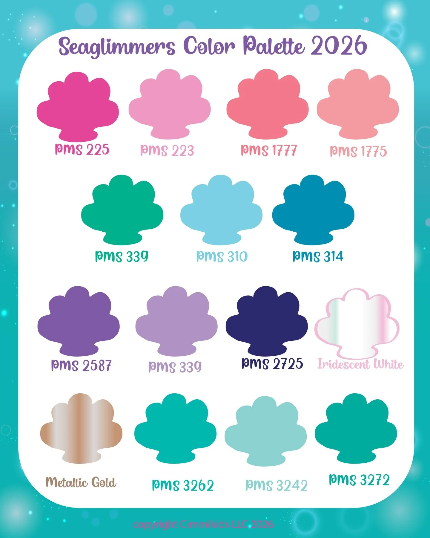 One of the best parts of developing a new brand is creating a color palette 🎨adding lots of pretty teals for a sweet Seaglimmers Cove vibe
#mermaidcore #branddesign #seaglimmers #seaglimmerscove #whimsicalcolors