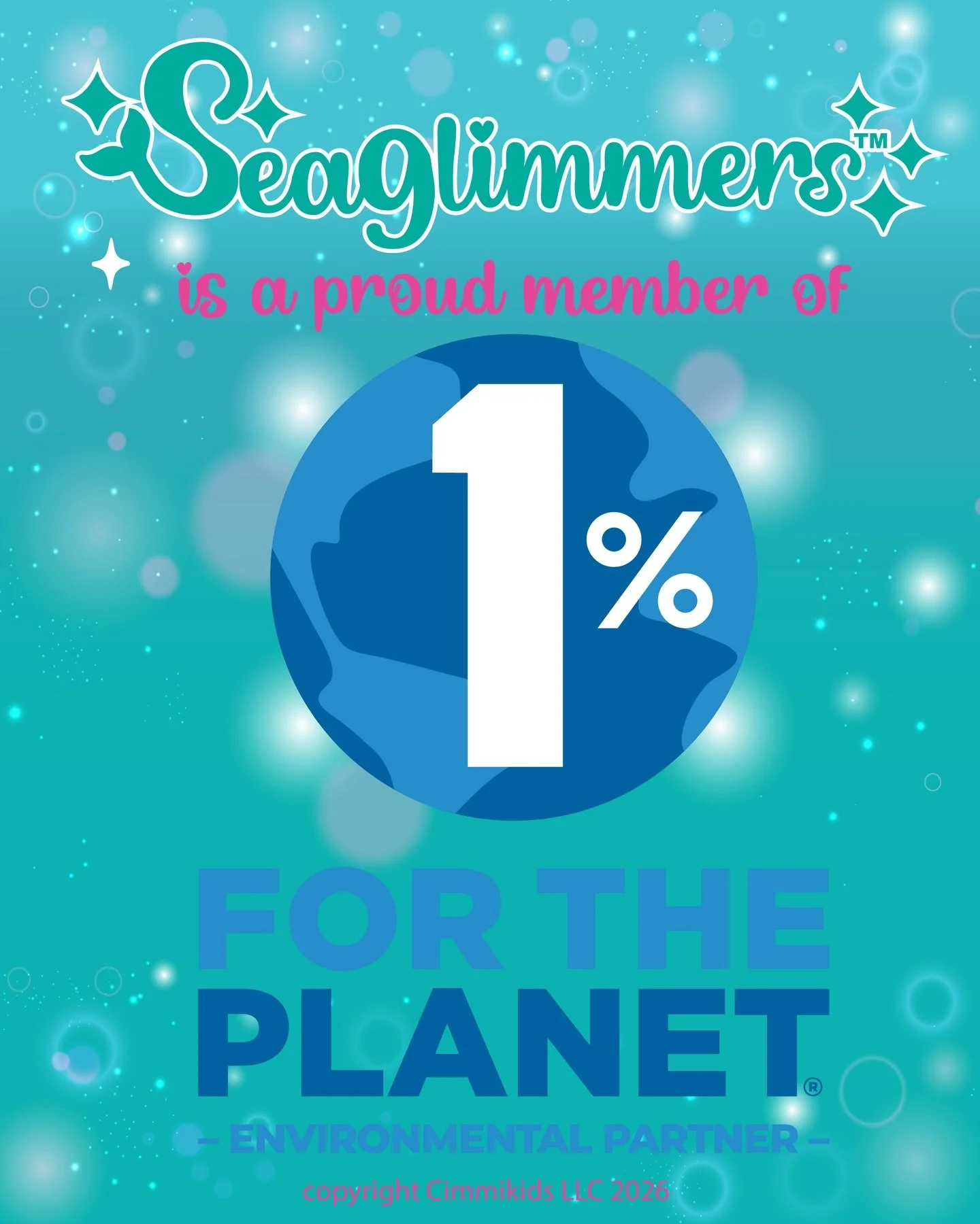 Delighted to announce that we are now officially 1 Percent for the Planet members! #seaglimmerscove 💖💖✨✨🌎🌎 #bethechangeyouwanttosee #values #onepercentfortheplanet