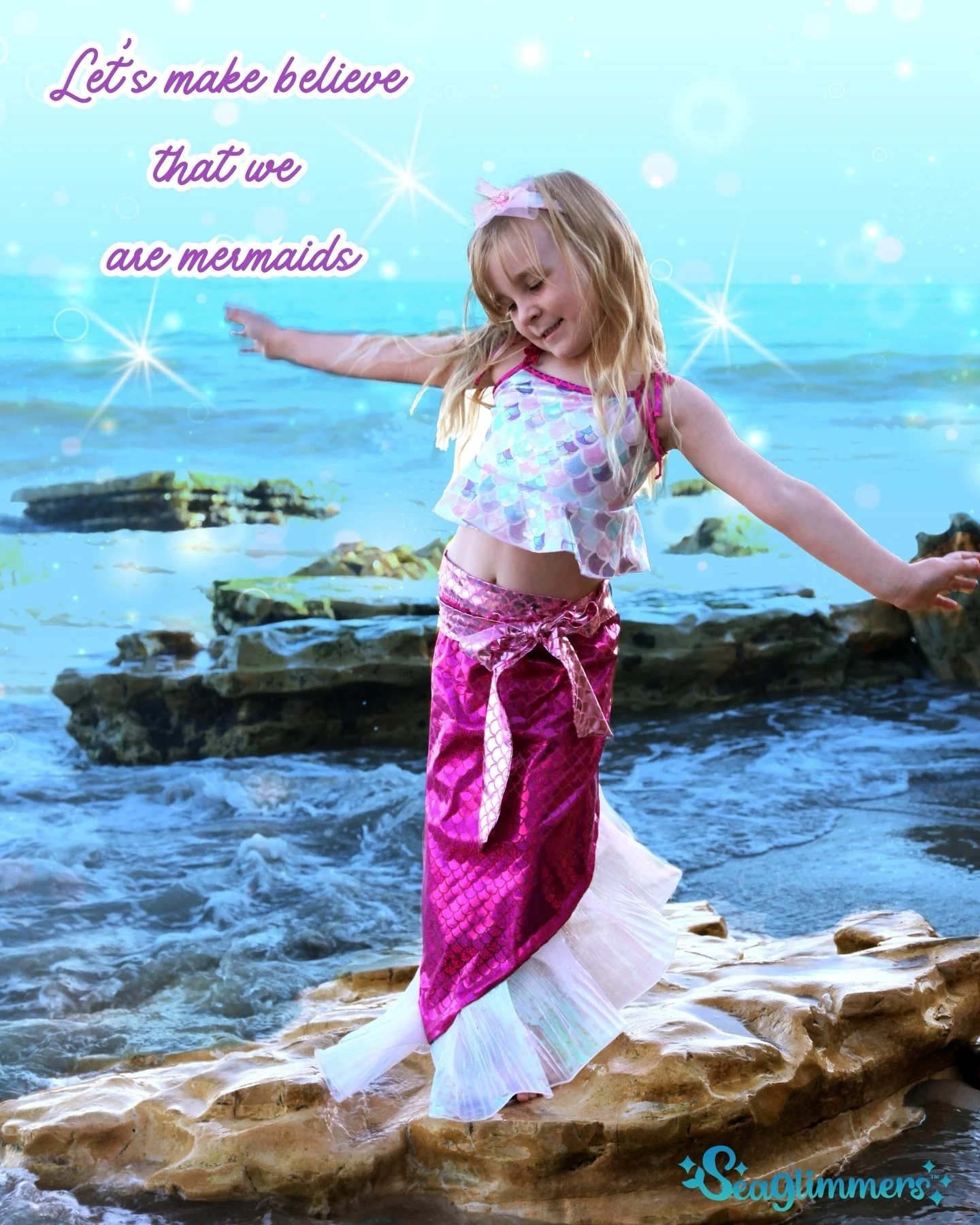 Let&rsquo;s make believe that we are mermaids ✨
Let&rsquo;s go and play out by the sea 🌊
✨
Let&rsquo;s watch the waves and ocean sparkle 
✨
Come play in Seaglimmers Cove with me 
✨✨✨✨✨✨✨✨✨

Photography by @r.r.glass 
#seaglimmerscove #seaglimmers #m