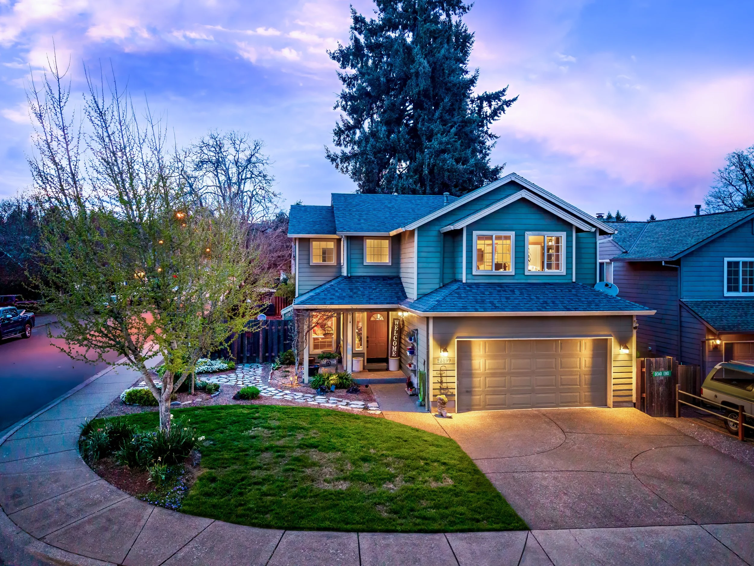 real estate twilight drone photography 