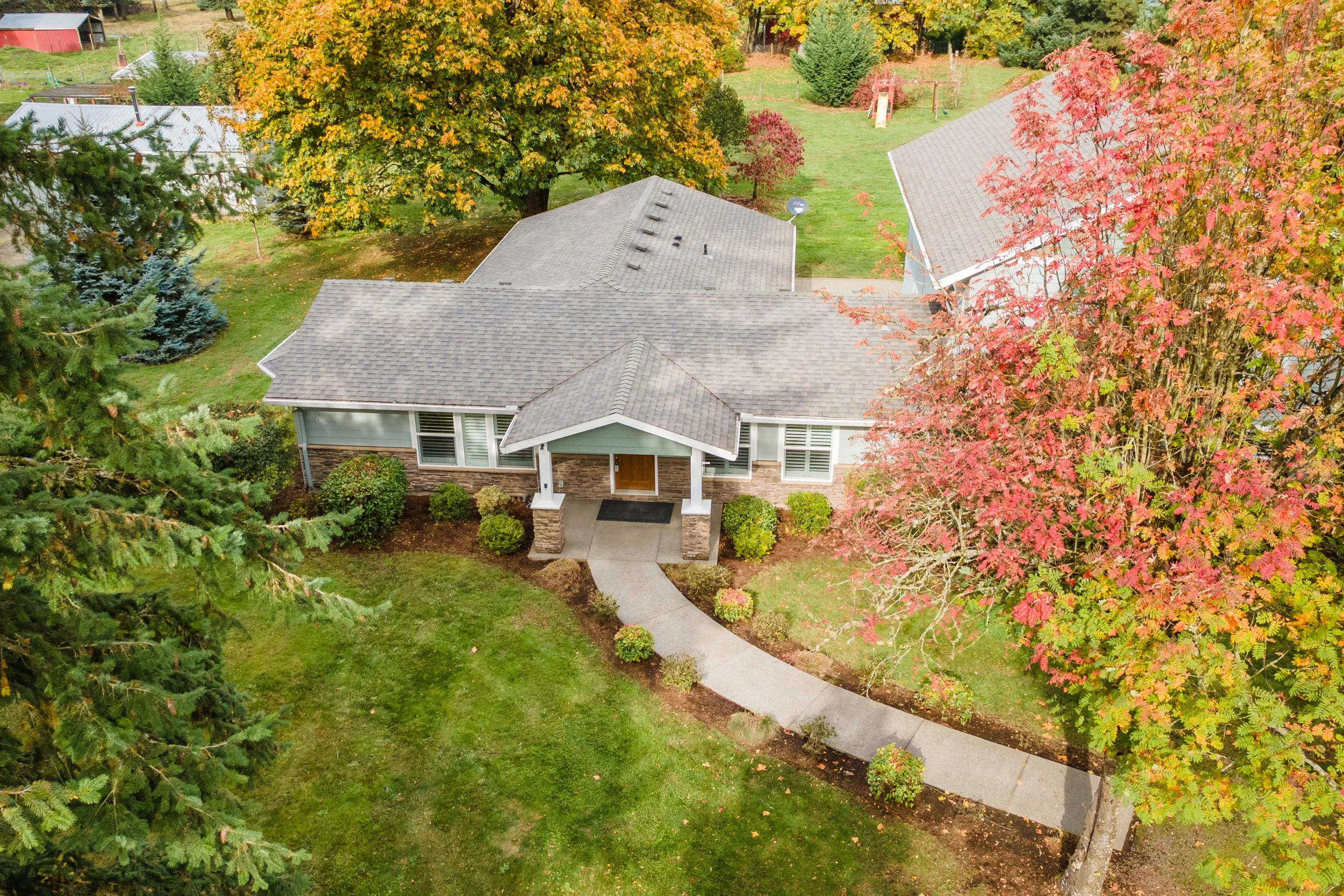 Real estate drone photography