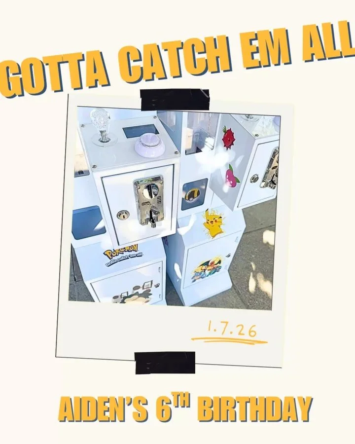 Pok&eacute;mon party memories from Aiden&rsquo;s 6th birthday 🕹️⚡️

Claw machines in the park, Pok&eacute;mon prizes everyone wanted, and a generator-powered setup to keep the fun going &mdash; no outlets required. From the first win to the last pri