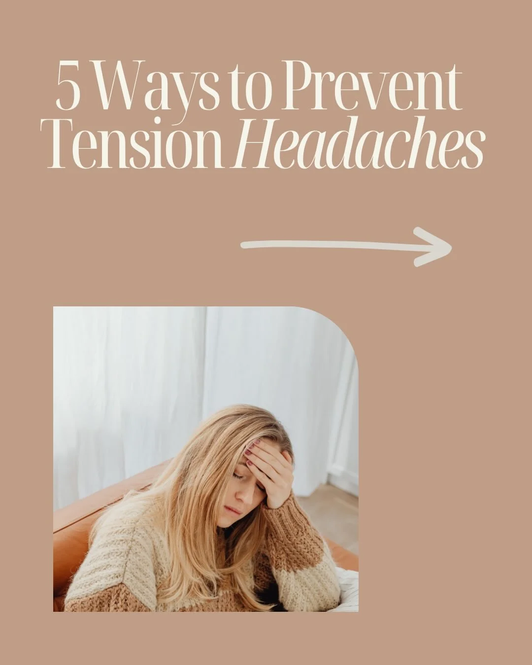 Tension headaches don&rsquo;t have to be your norm. Small daily habits make a big difference 🤍