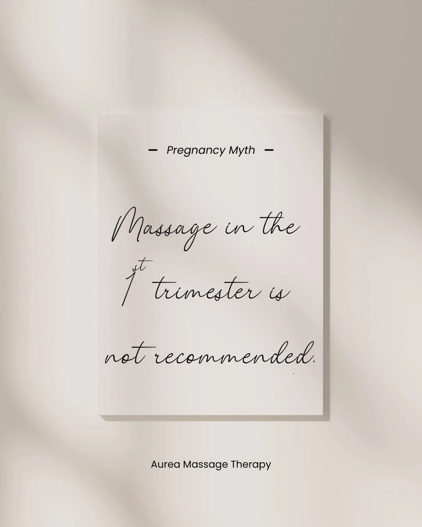 Safe or risky? Read below 👇

When you&rsquo;re in your first trimester, pregnancy thrives on a well-balanced and nuturing lifestyle. Gentle prenatal massage during this time focuses on relaxation, allowing your body, mind and baby to connect. 

Bene