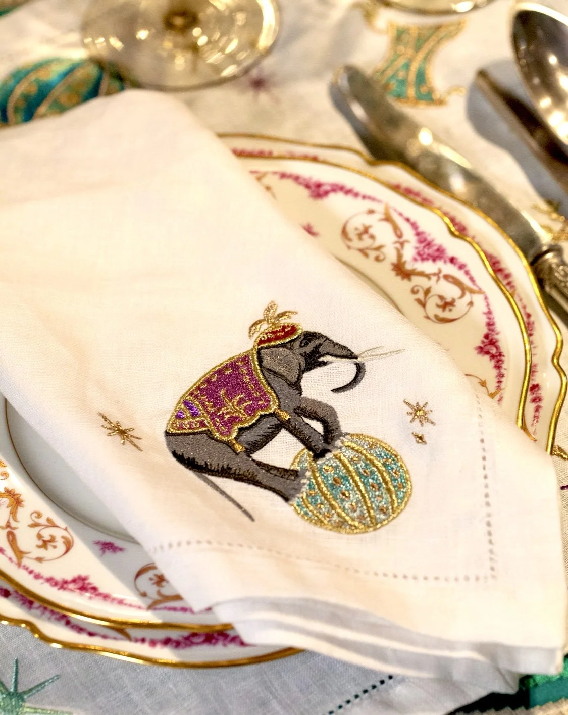 Serviette de table Circus - L' Eléphant
