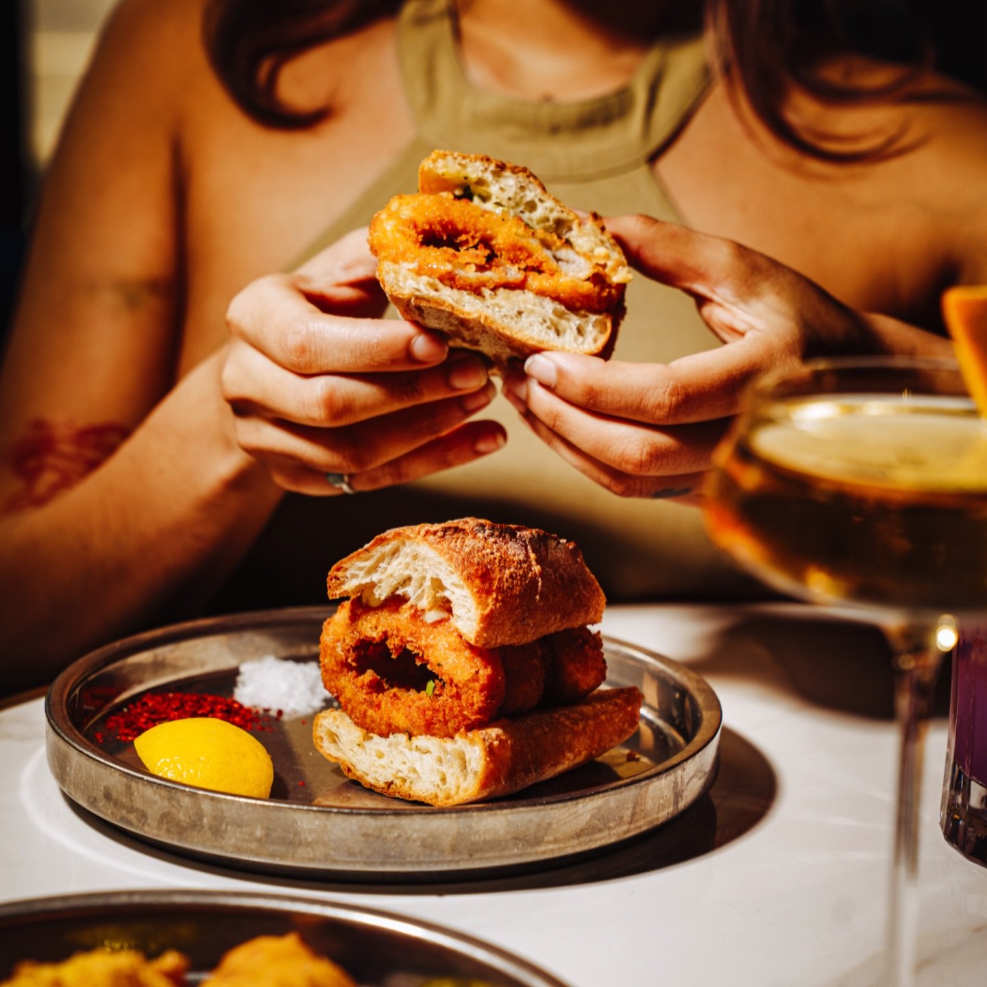 Madrid on a plate 🇪🇸

Bocadillo de Calamares &mdash; crisp calamari, garlic aioli, toasted baguette.
A rare find stateside, but once you&rsquo;ve had it&hellip; there&rsquo;s no going back.

#SeirenNYC #BocadilloDeCalamares #TapasCulture #NYCFood #
