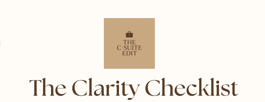 The Clarity Checklist