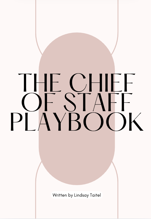 The Chief of Staff Playbook