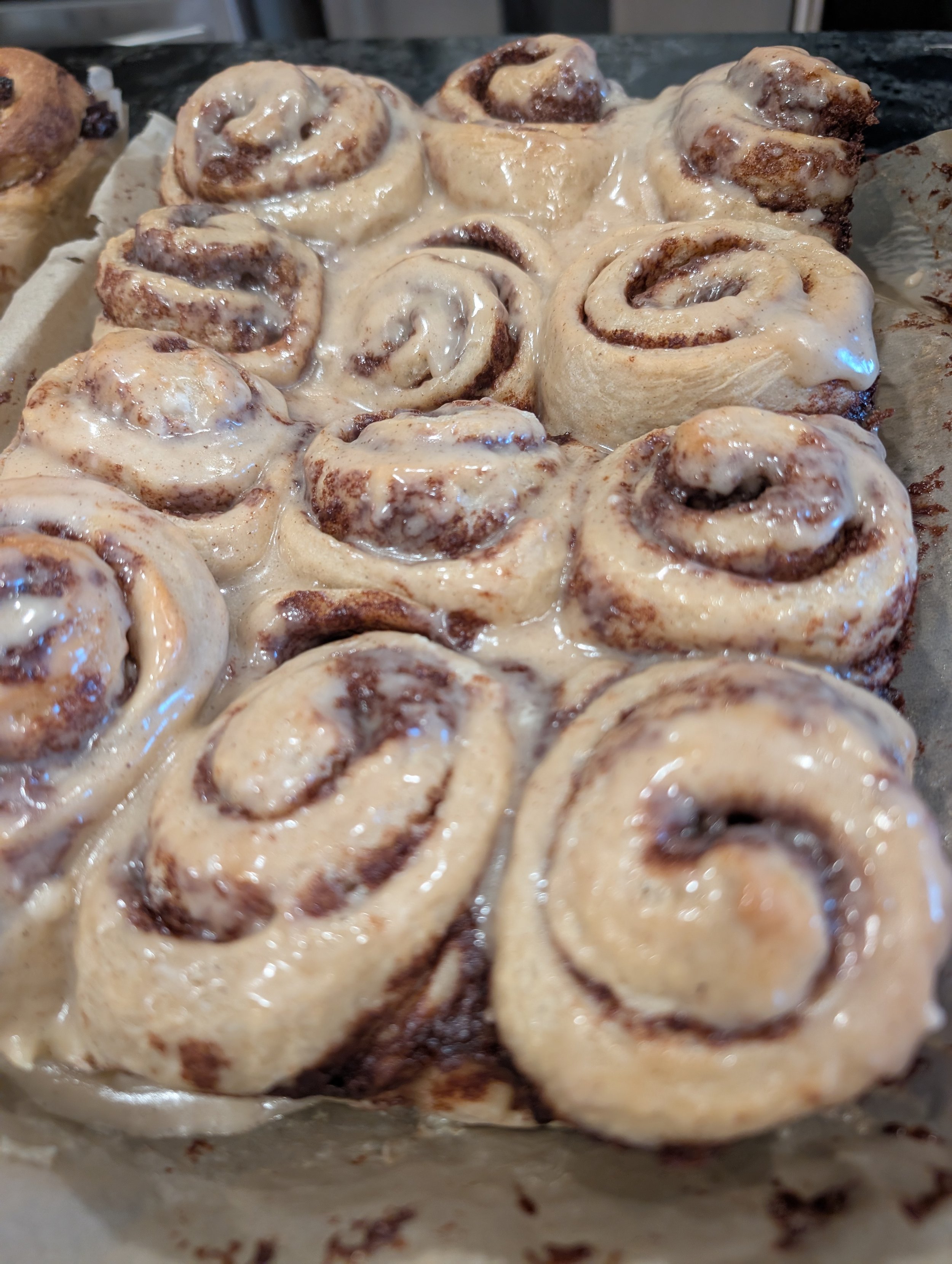 Chocolate Swirl Cinnamon Roll w/ Espresso Glaze (4 pack)