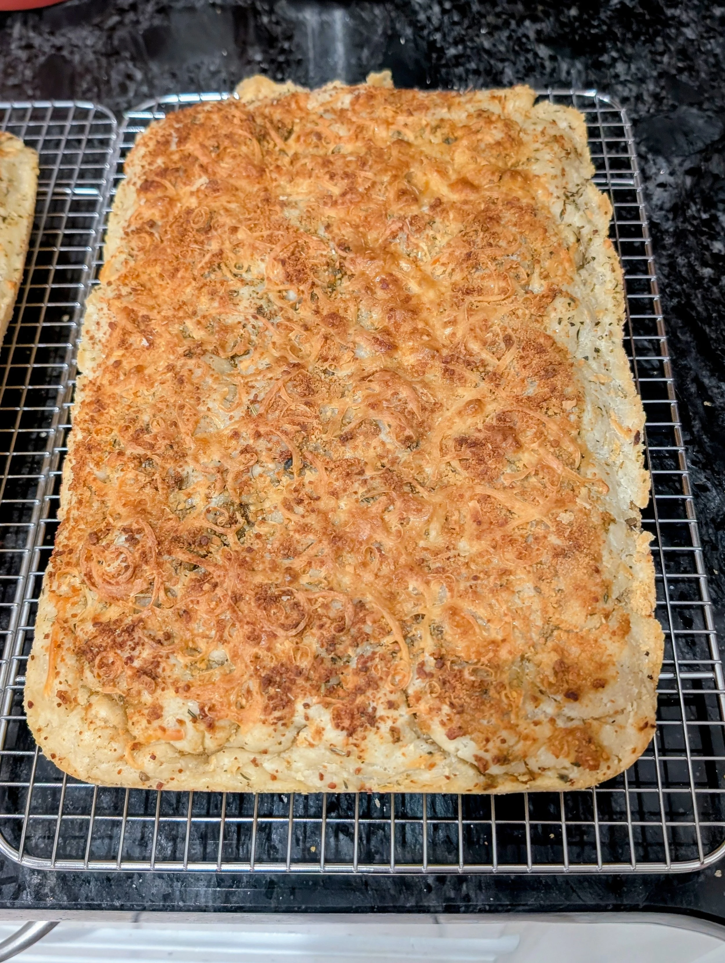 Fococcia: Italian Herb with Parmesan & Roasted Garlic Sourdough