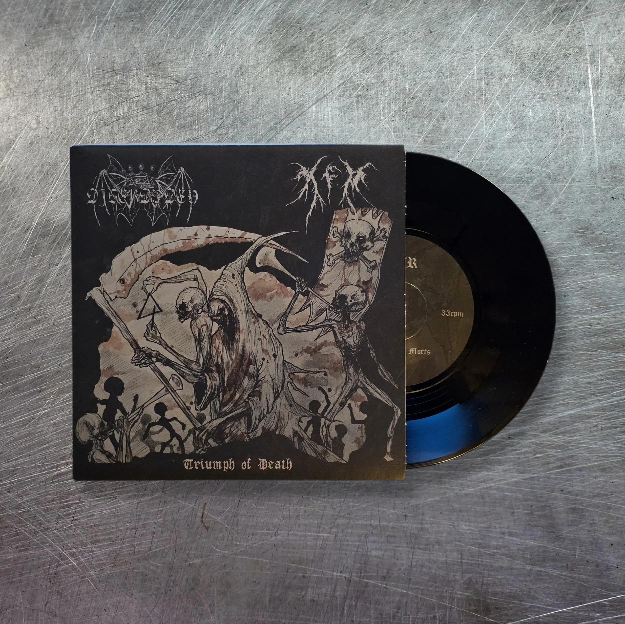 DIGERDÖDEN / K.F.R "Triumph Of Death" EP 7"