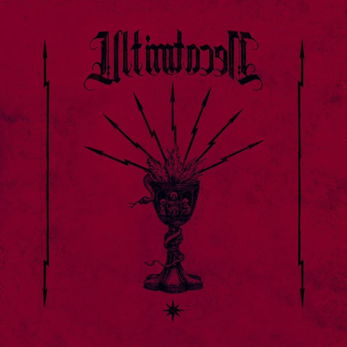 ULTIMA NECAT ”Fragments Of Pain” LP Red / Black Marble + Screenprint on B-side