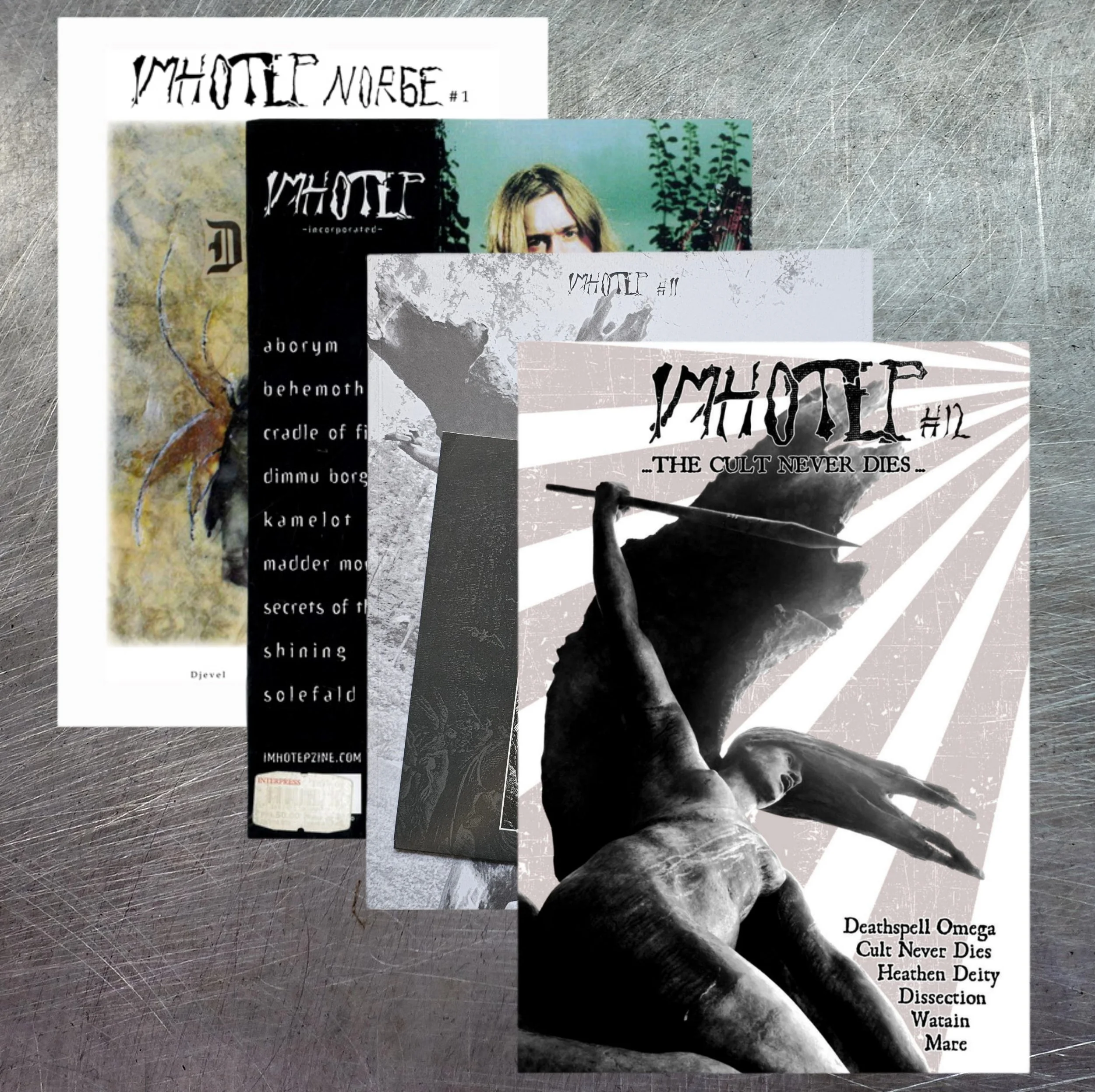 IMHOTEP ZINE Issue #1 (Norway), #9, #11 + vinyl 7", #12