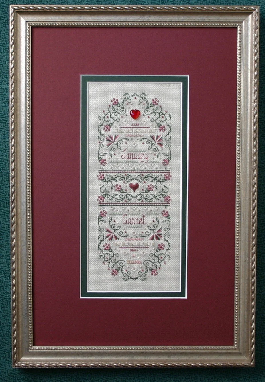 Birthstone Sampler Collection/January - Garnet and Carnation