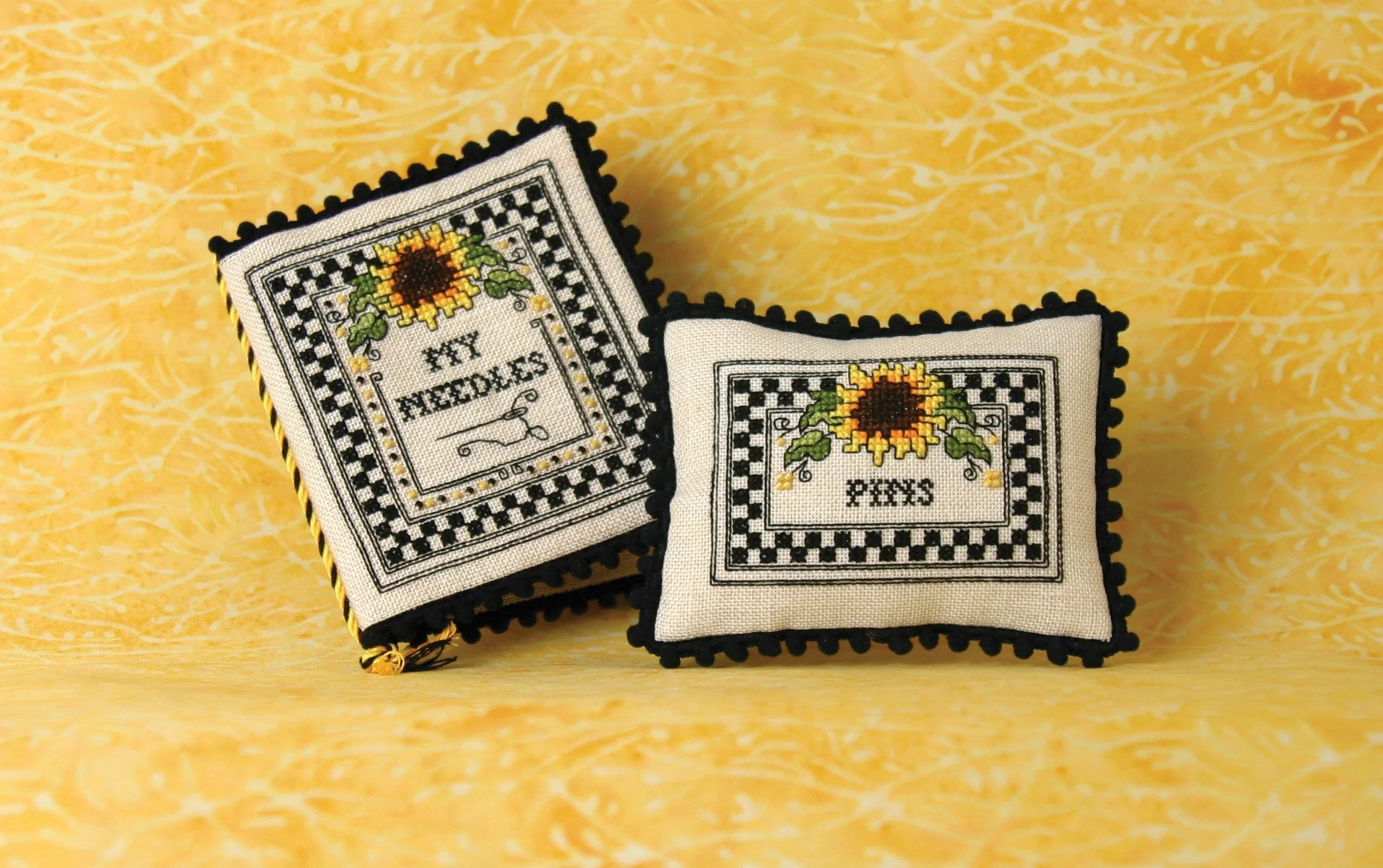 Sunflower Needlebook and Pin Pillow