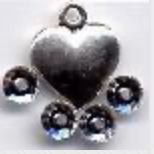 Sterling Silver Tiny Puffed Heart & Crystal-Clear Paillettes (Teenie Welcome),
SV-CP251
Suggested Retail Price: $13.00