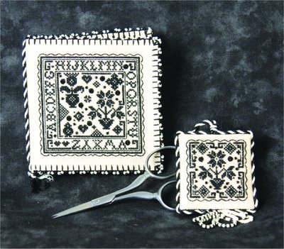 Tiny Blackwork Needlebook and Fob