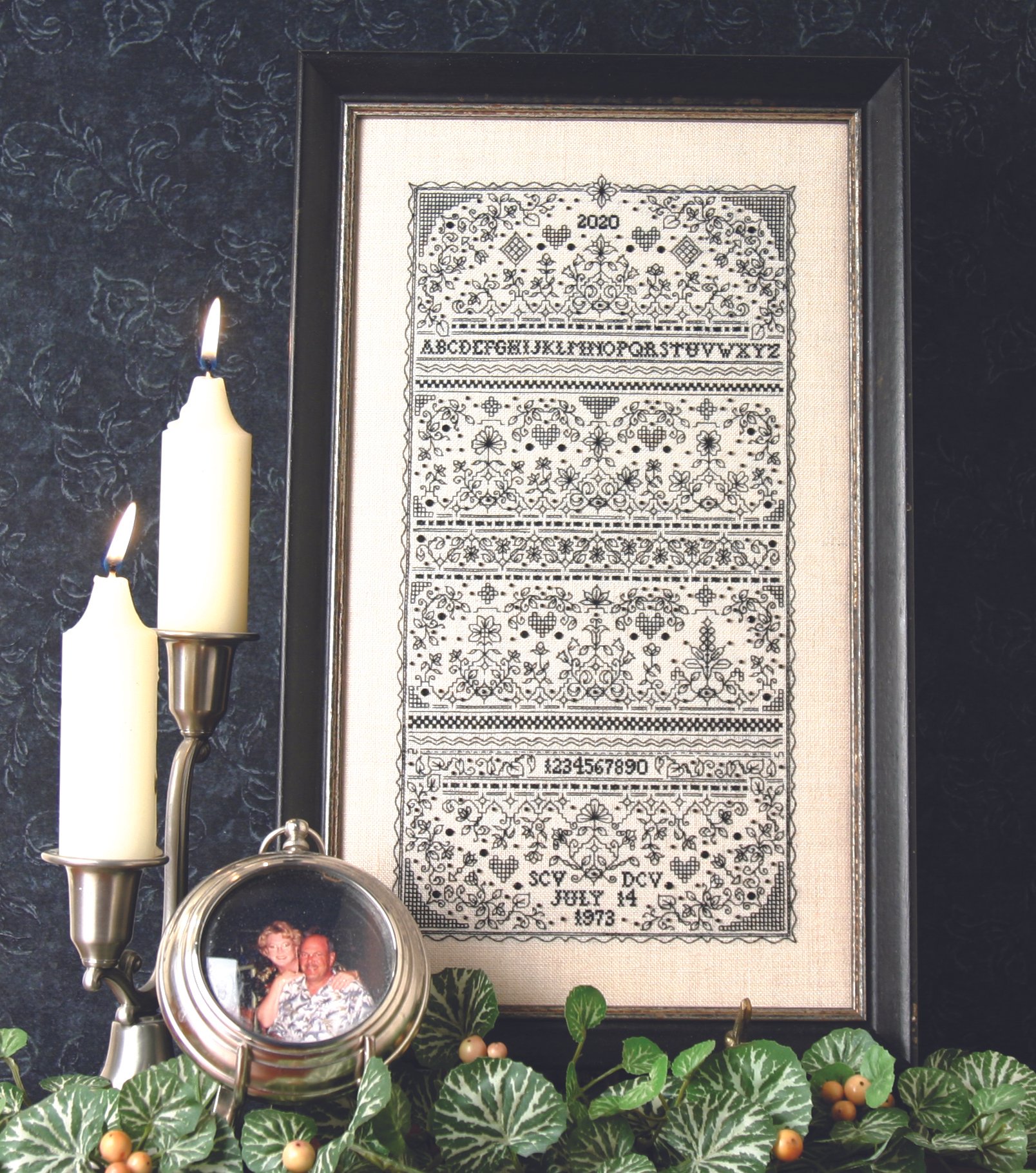 Mille Fiore Blackwork Sampler