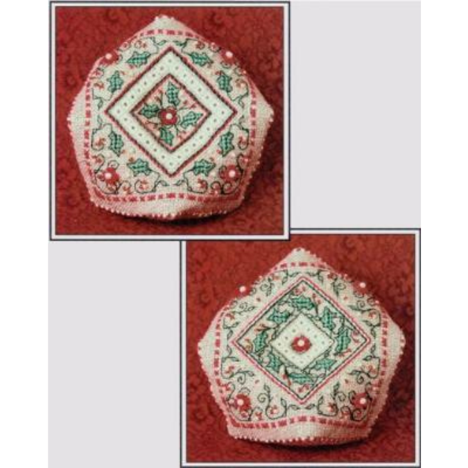 Holiday Holly Biscornu