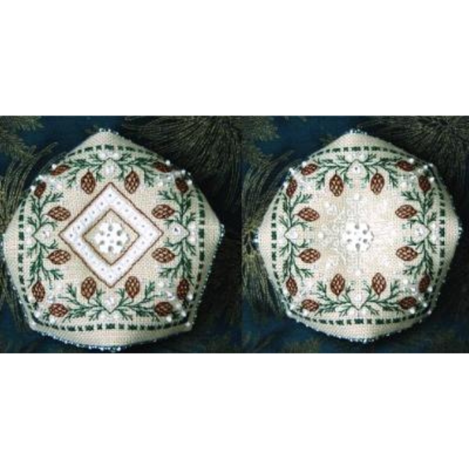 Pinecones In Winter Biscornu