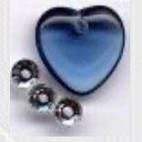 Dusty Sapphire Cabochon Heart with Crystal-Clear Paillettes,
SV-CP245
Suggested Retail Price: $7.00
