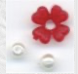 Red Flower Bead & 2.5mm White Pearls,
SV-CP286
Suggested Retail Price: $6.00