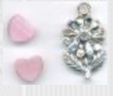 Sterling Sunflower Charm & Mauve Cats-Eye Hearts,
SV-CP285
Suggested Retail Price: $19.00