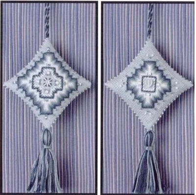 Blue Bargello Fob