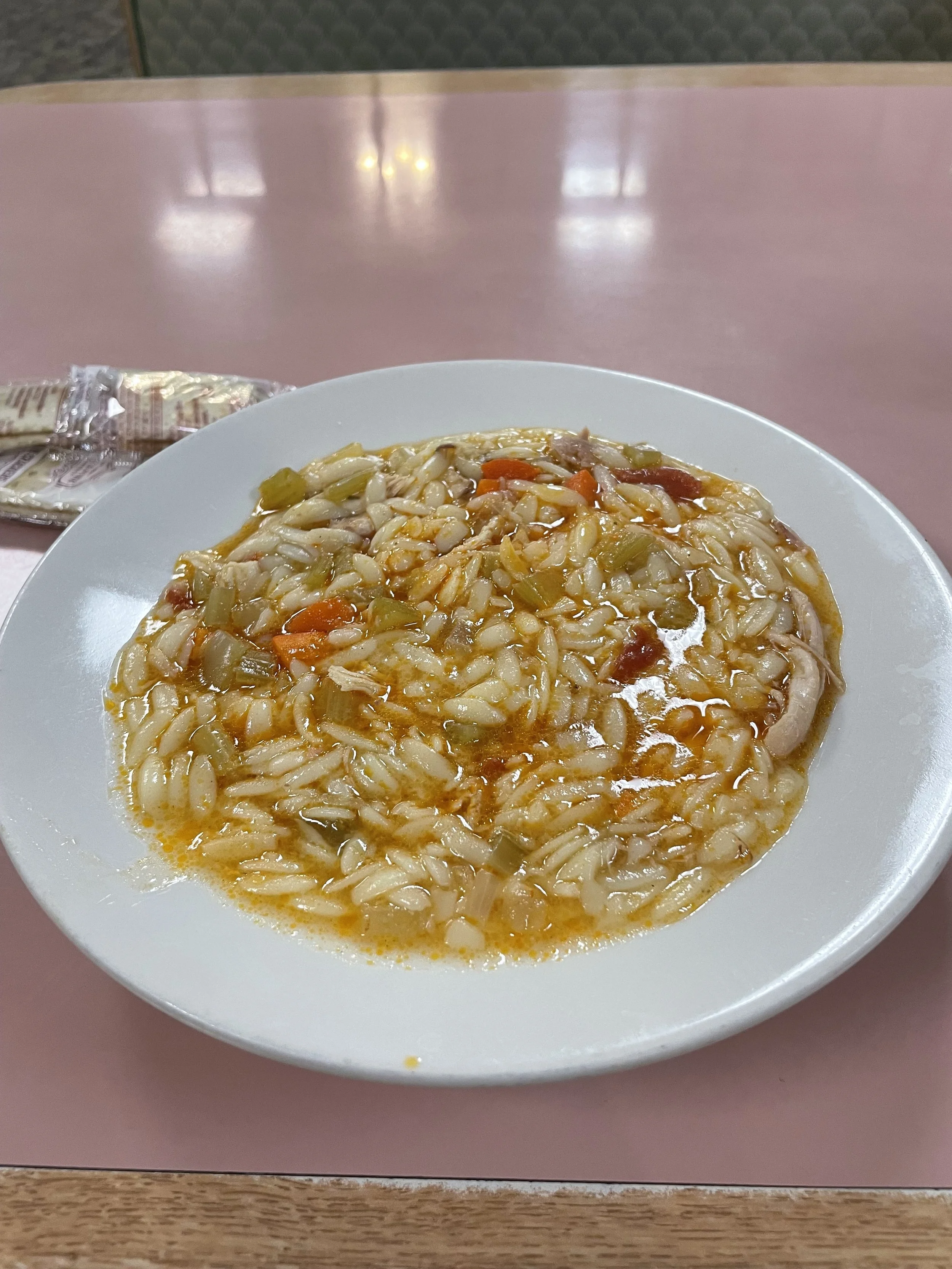 Soup Friday: West Shore Plaza Family Restaurant - Chicken Orzo