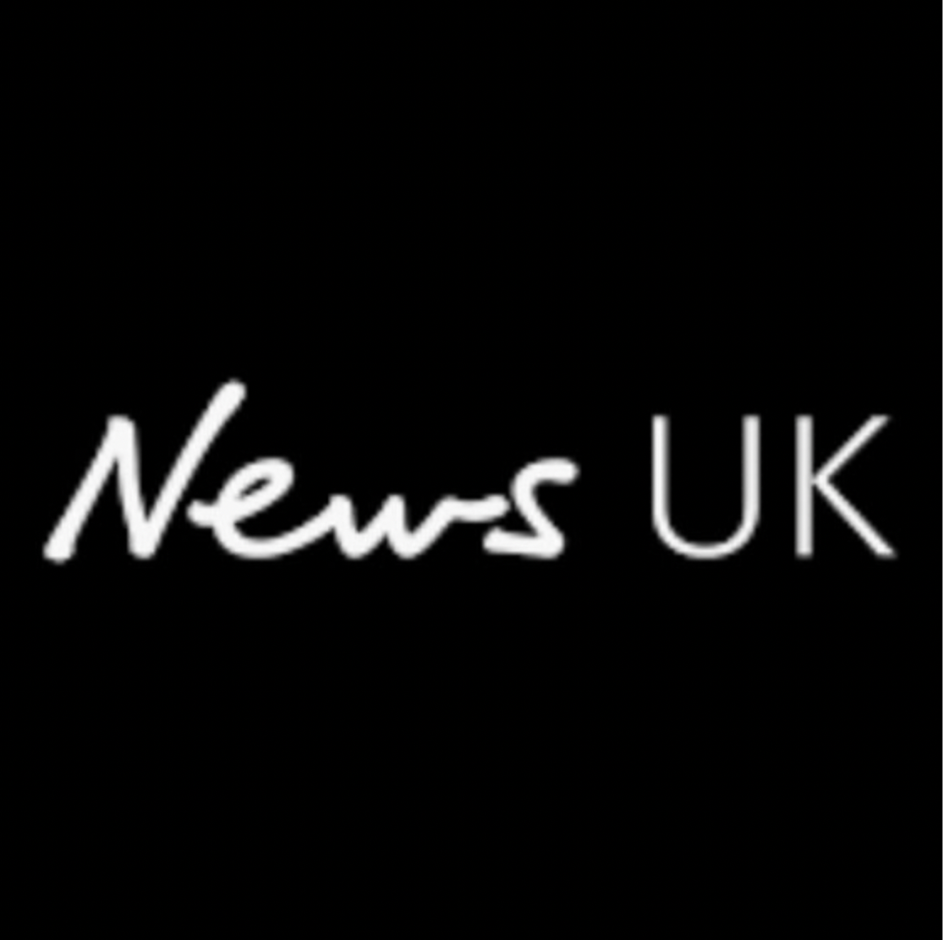 Logo for News UK with white text on a black background.