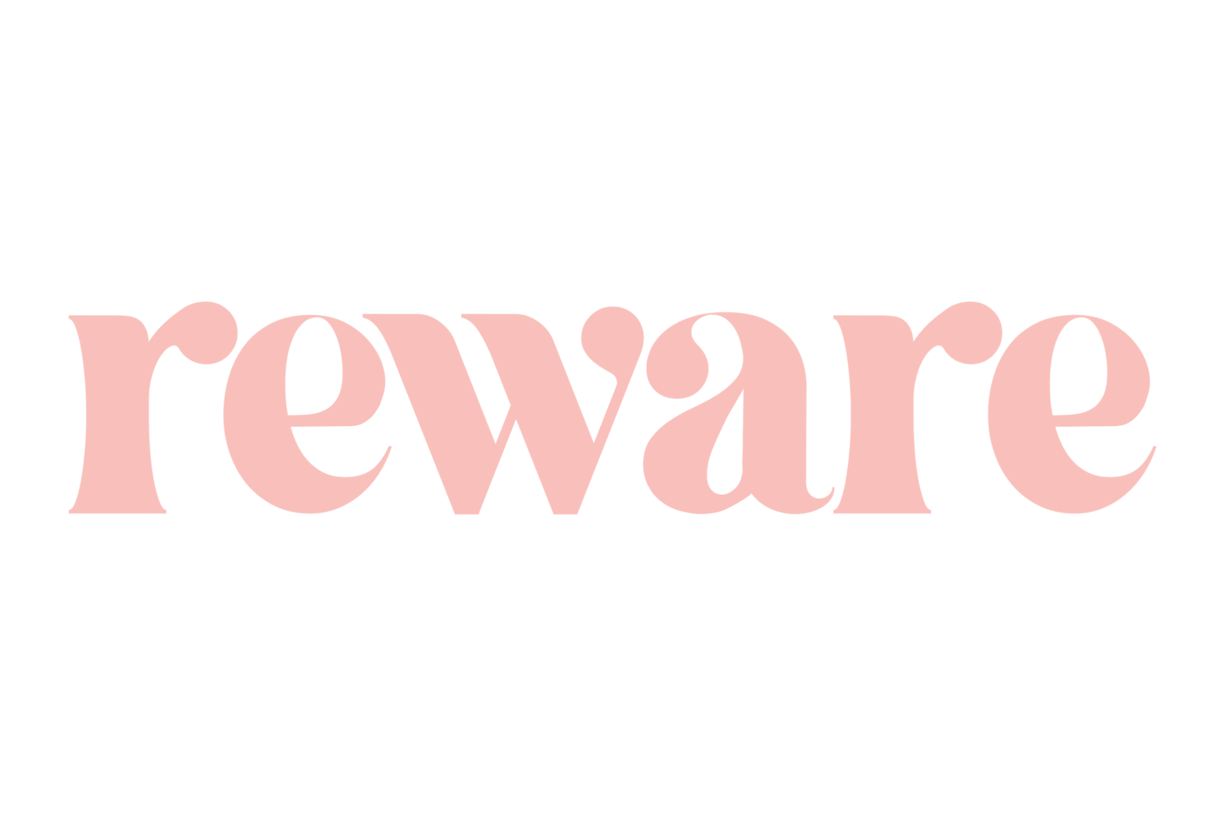 The word 'reware' written in large pink lowercase letters.