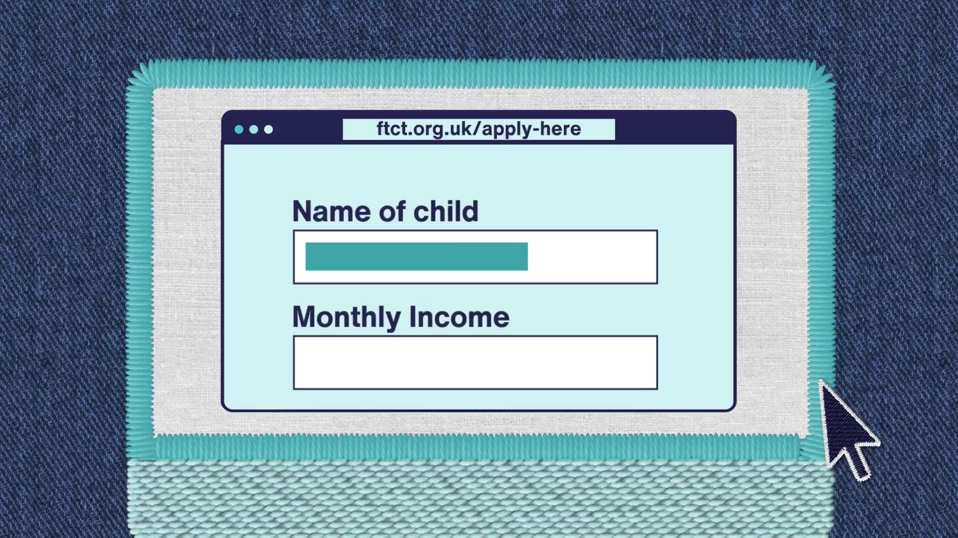 Online grant application form on a laptop