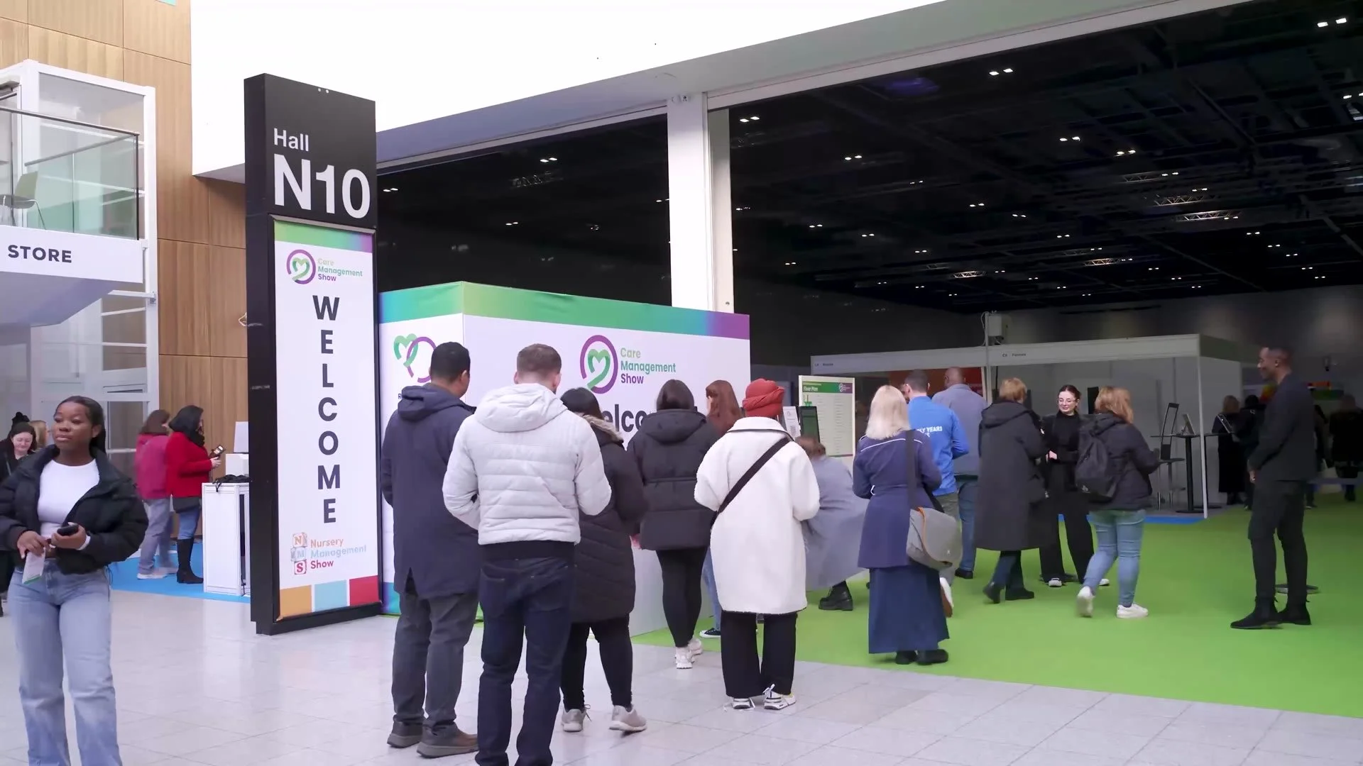 Visitors arriving at the show