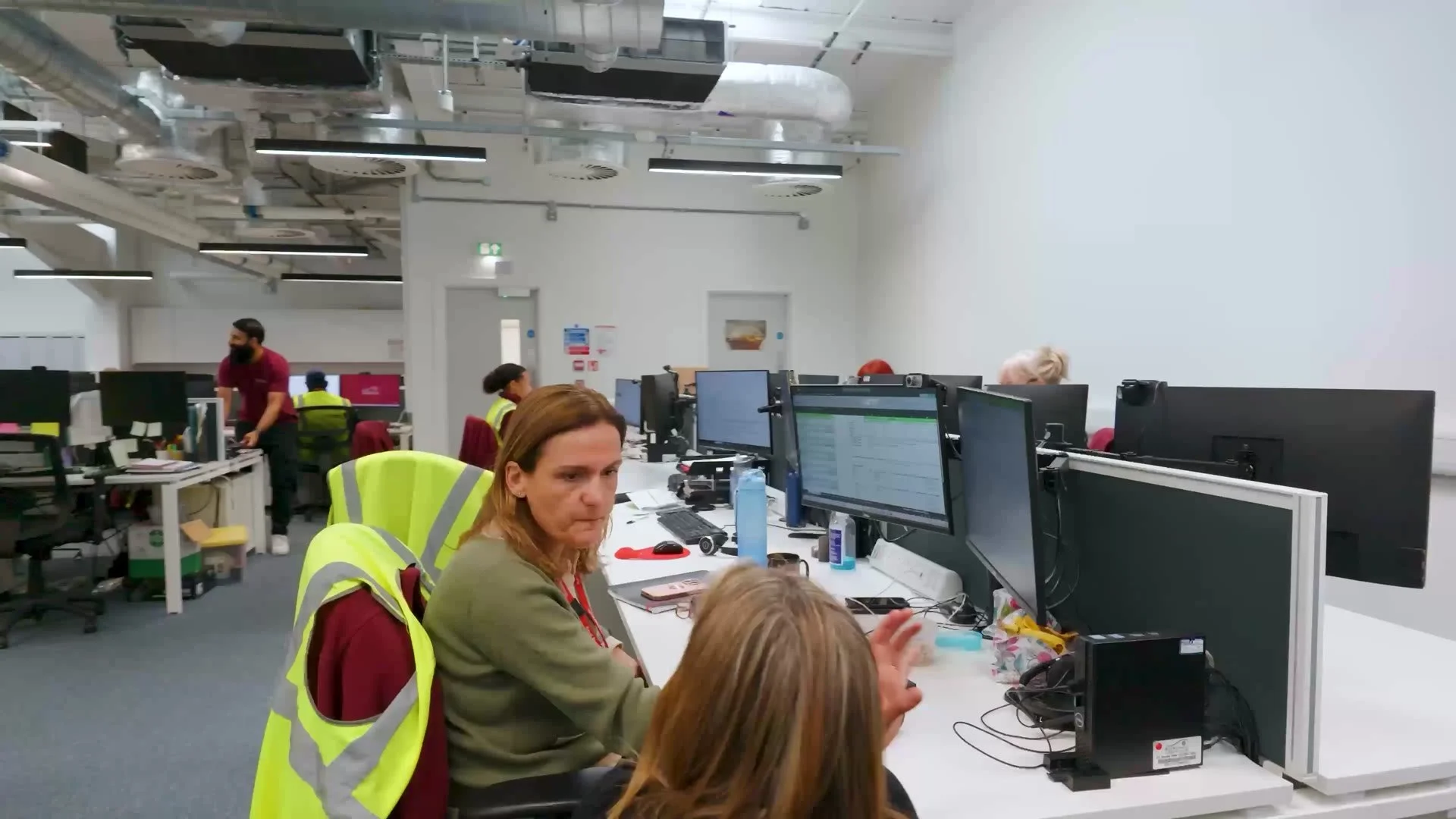 Back-office team working alongside crews at the depot