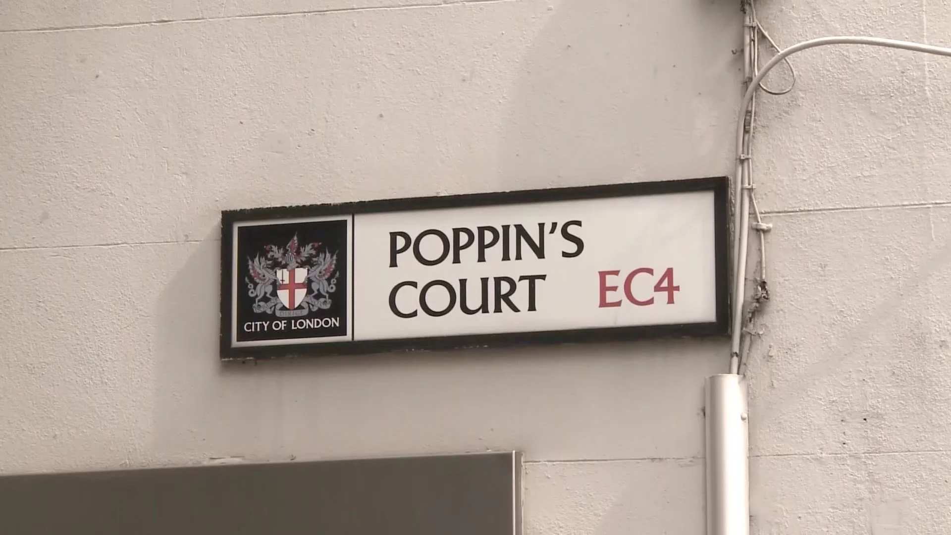 The Poppin’s Court street sign in the City of London
