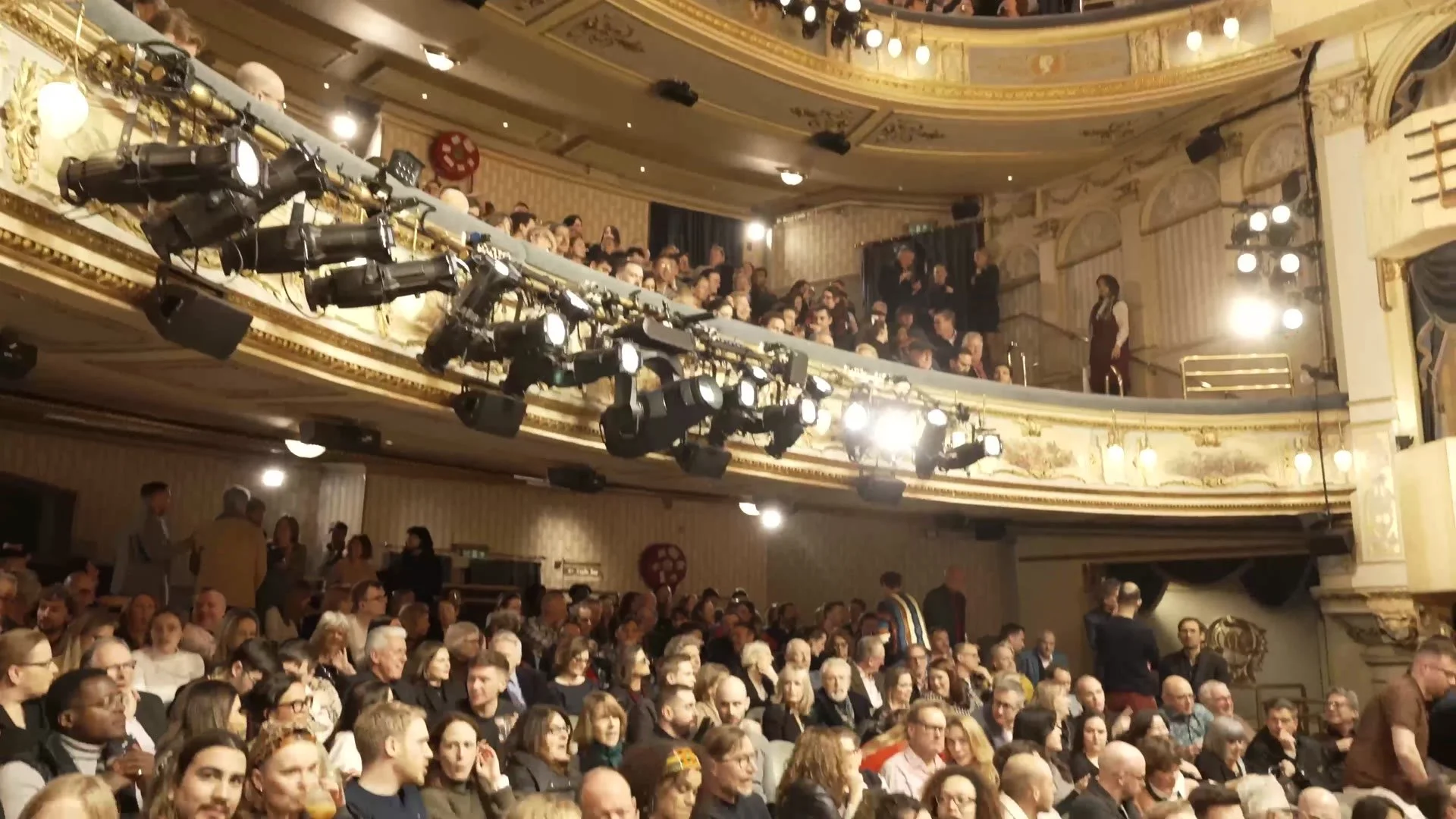 The packed auditorium