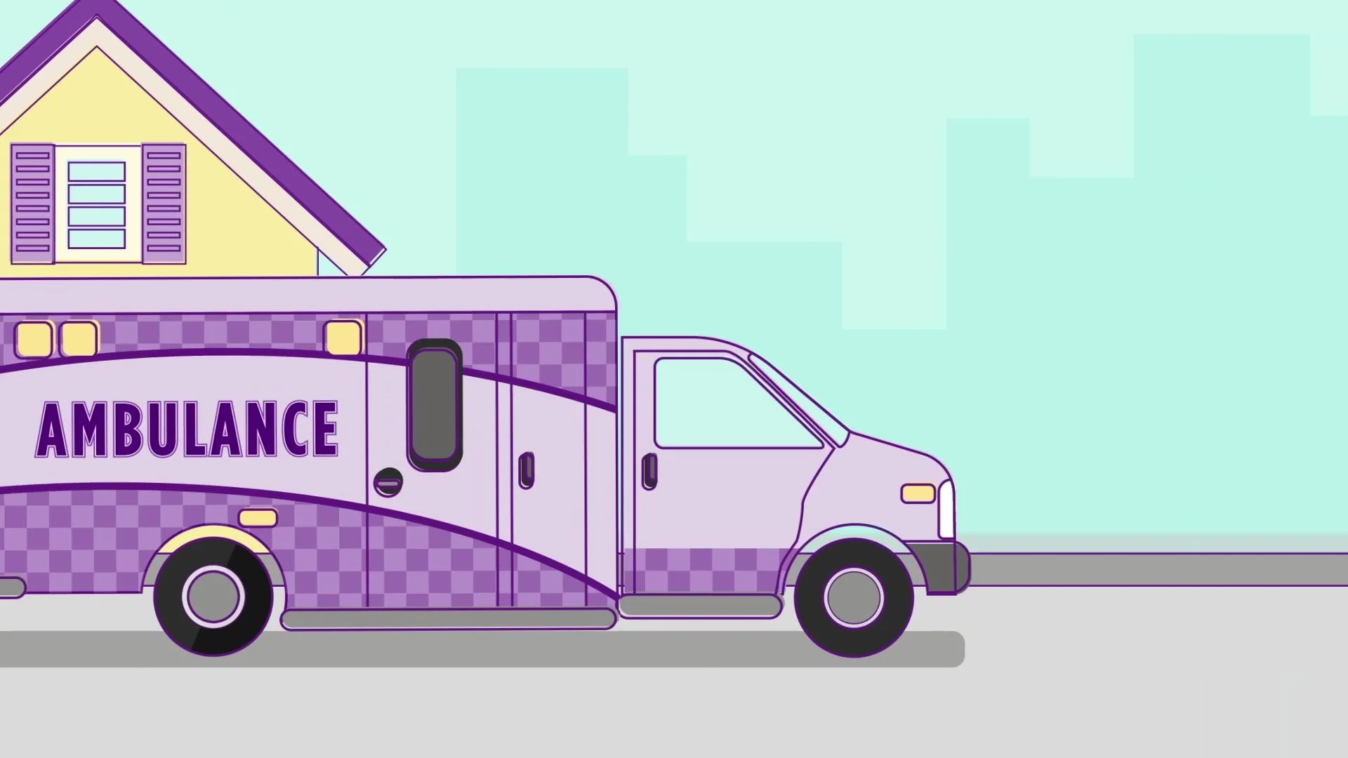 Ambulance outside a patient’s home