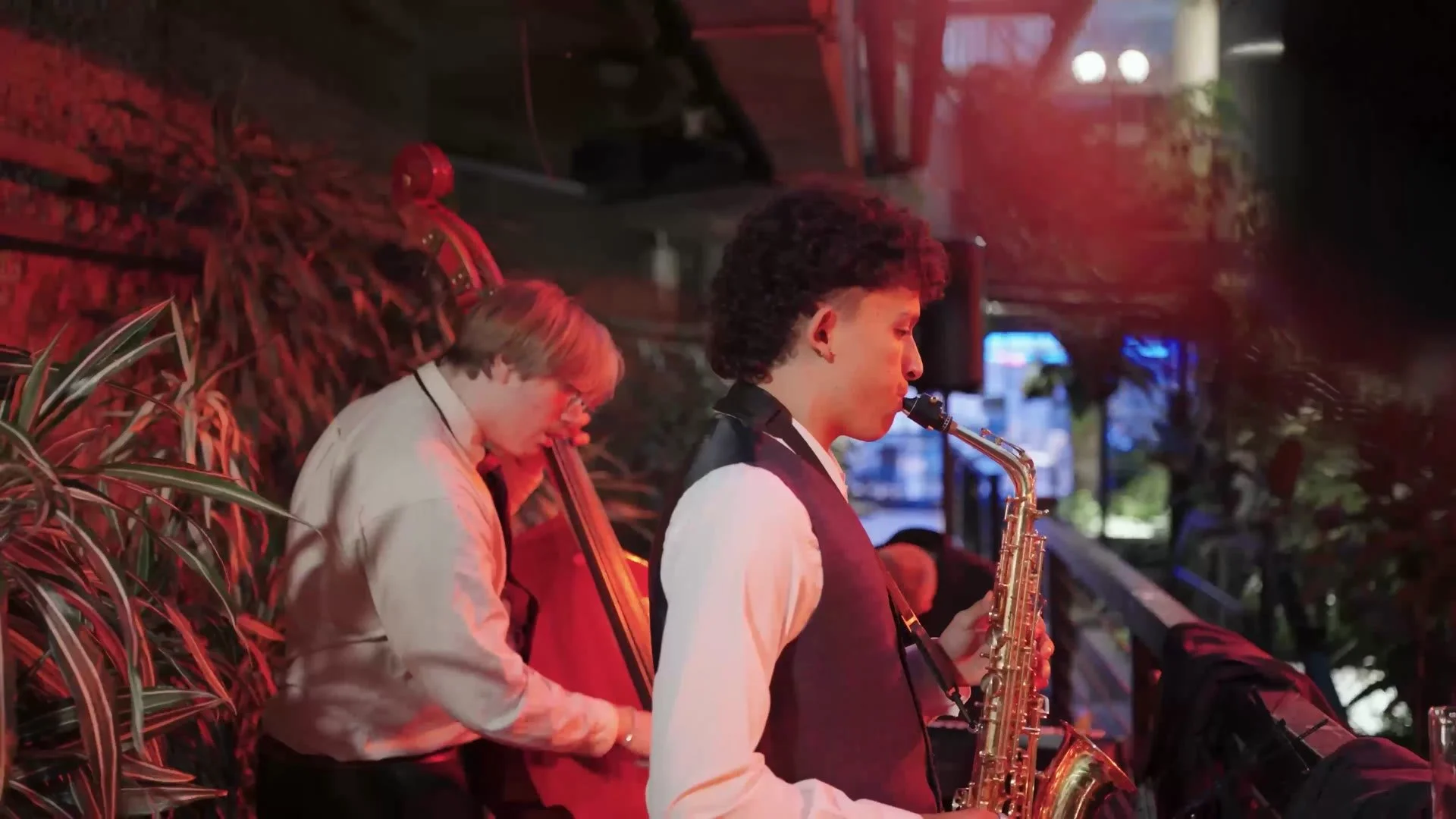 A live band at the reception