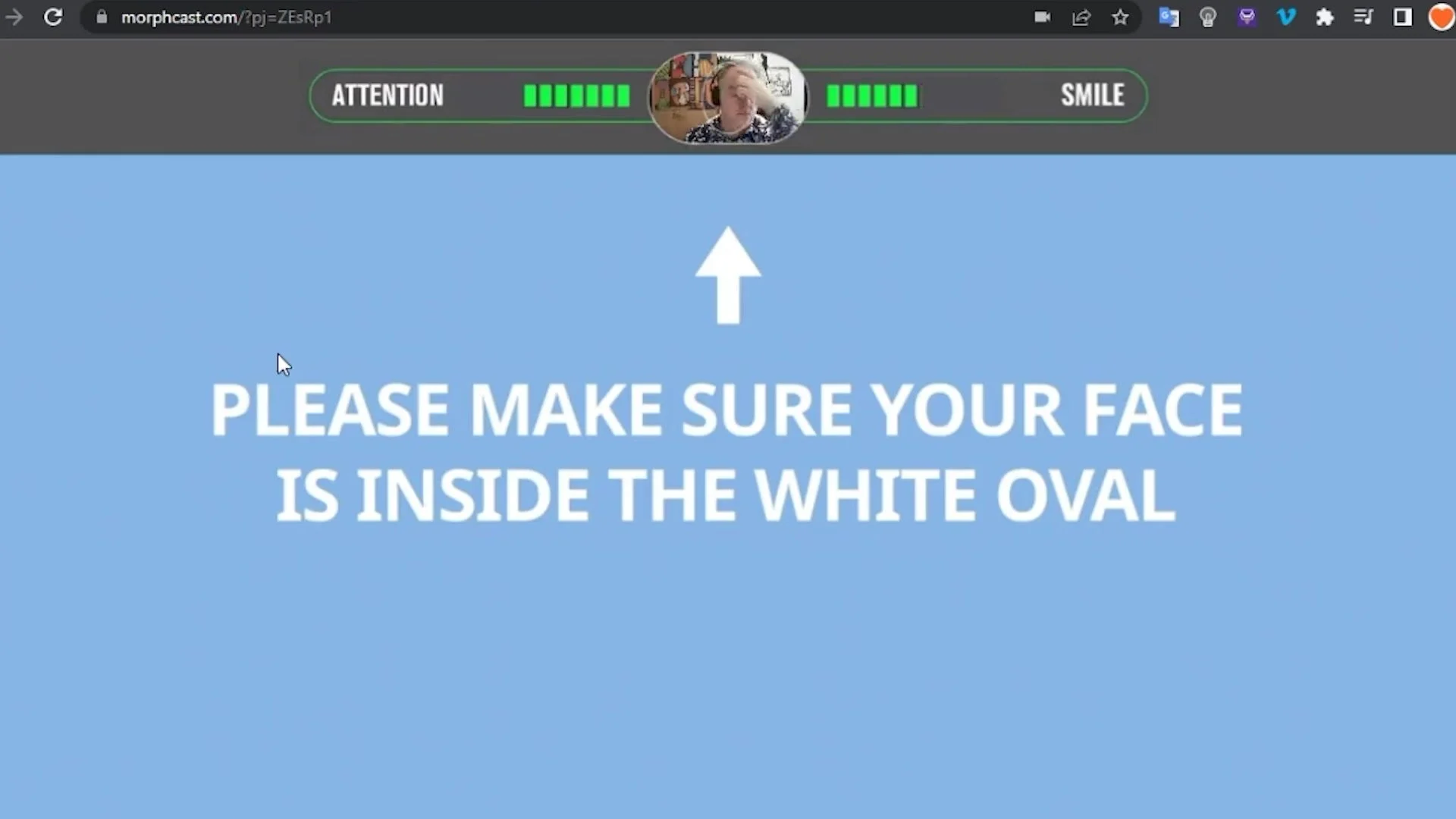 A face-tracking check before the lesson