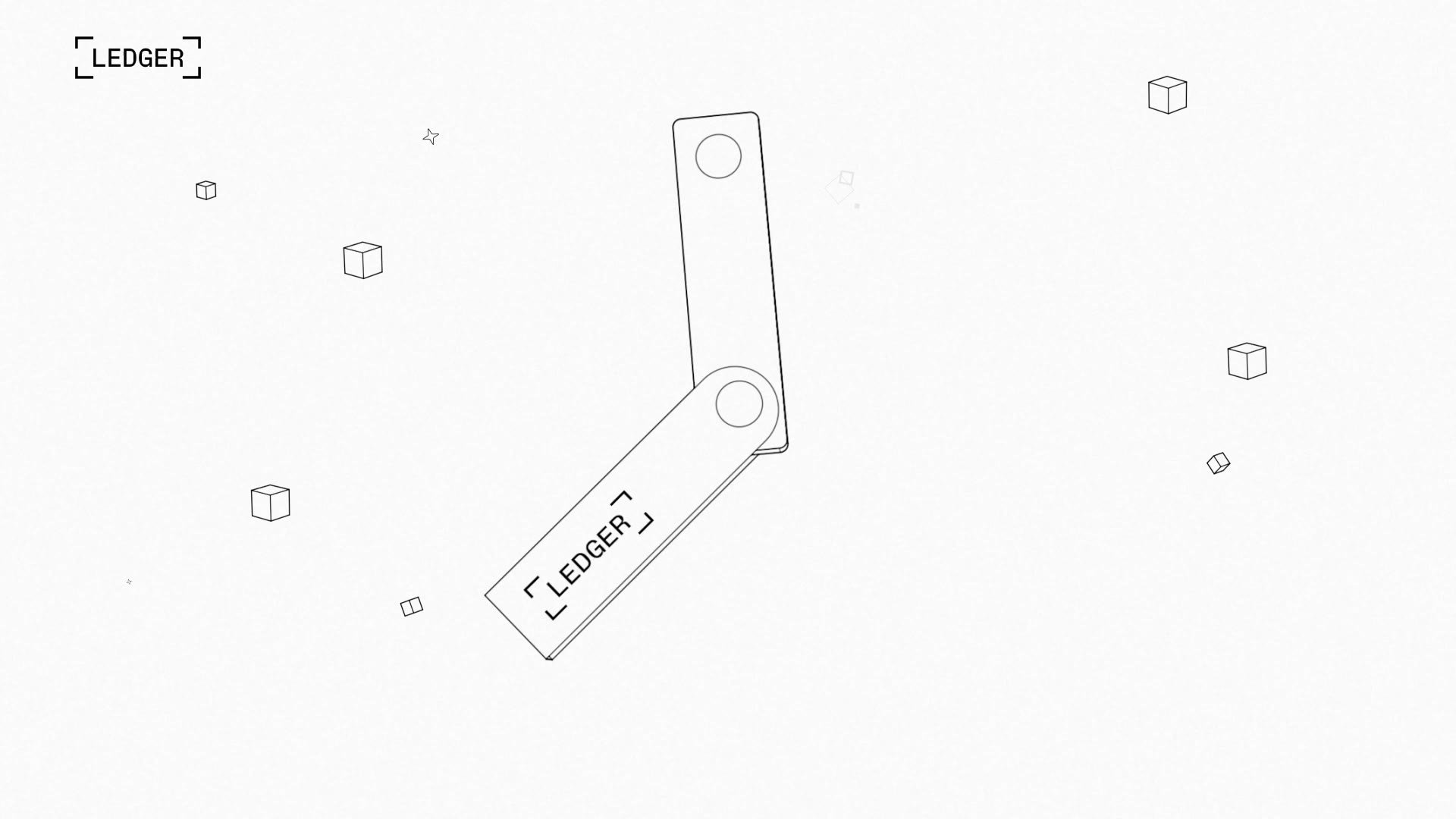 Ledger hardware wallet storing crypto keys offline