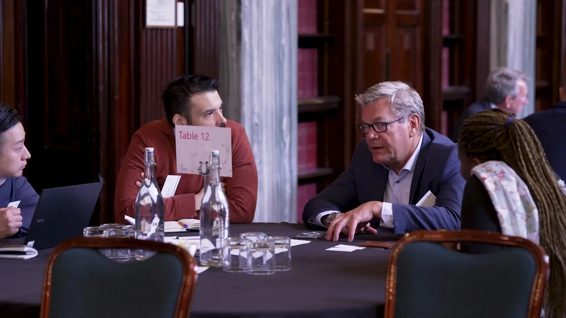 Delegates at a roundtable discussion