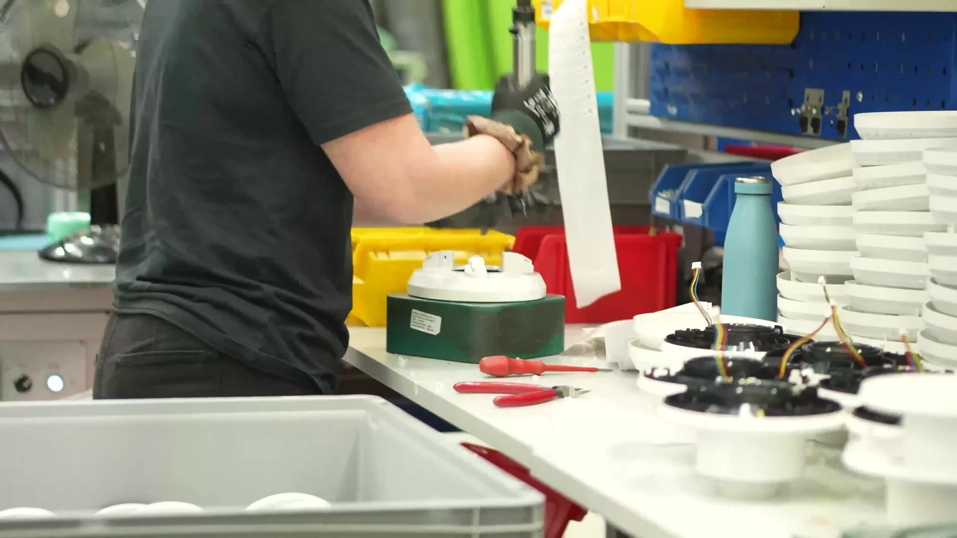 A product being assembled