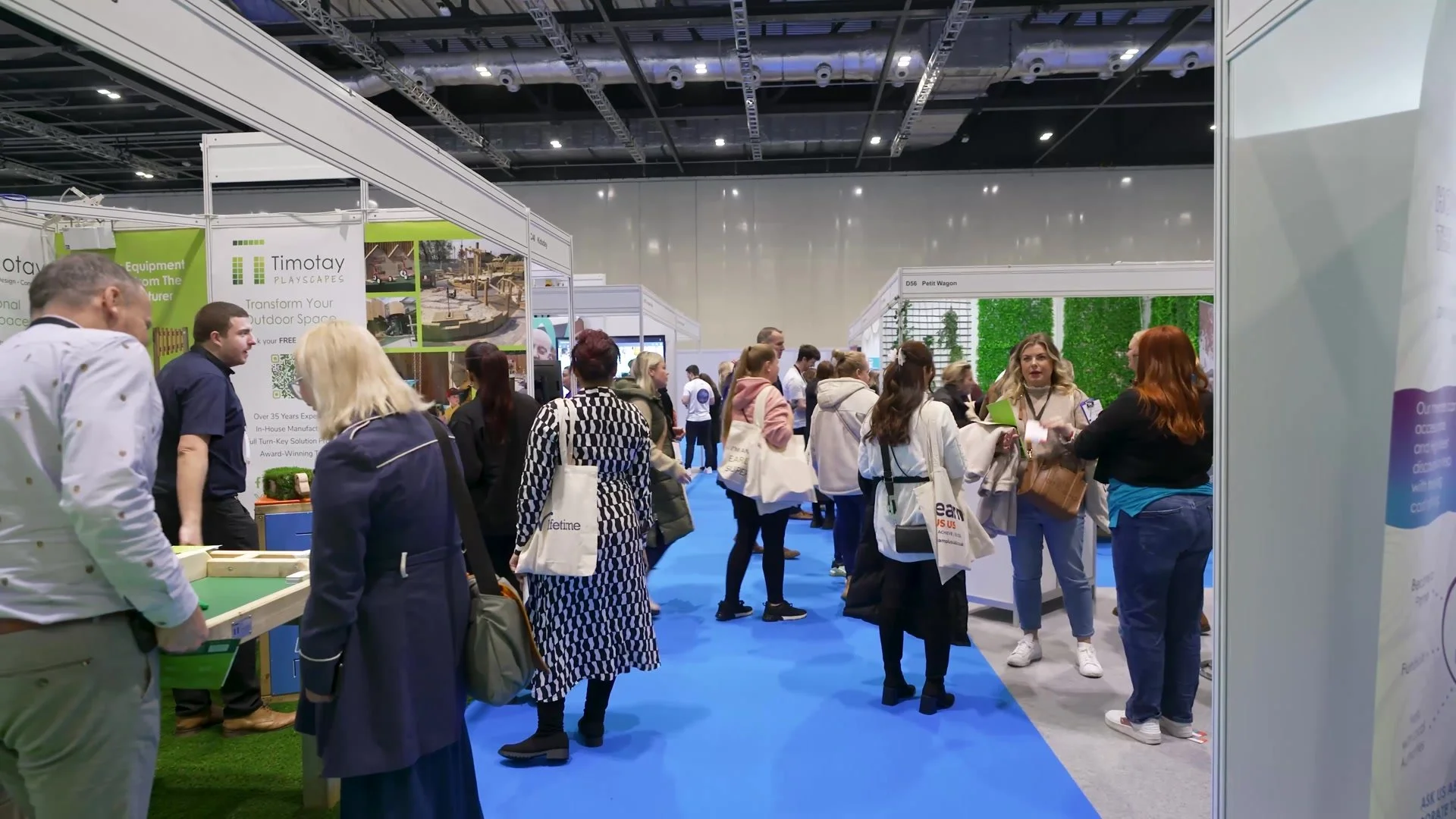 Visitors in the exhibition hall