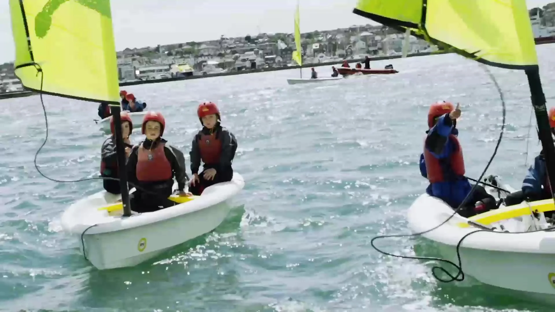 A dinghy sailing lesson