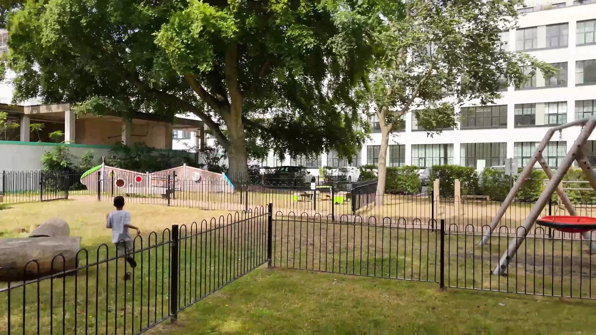The play area among the trees