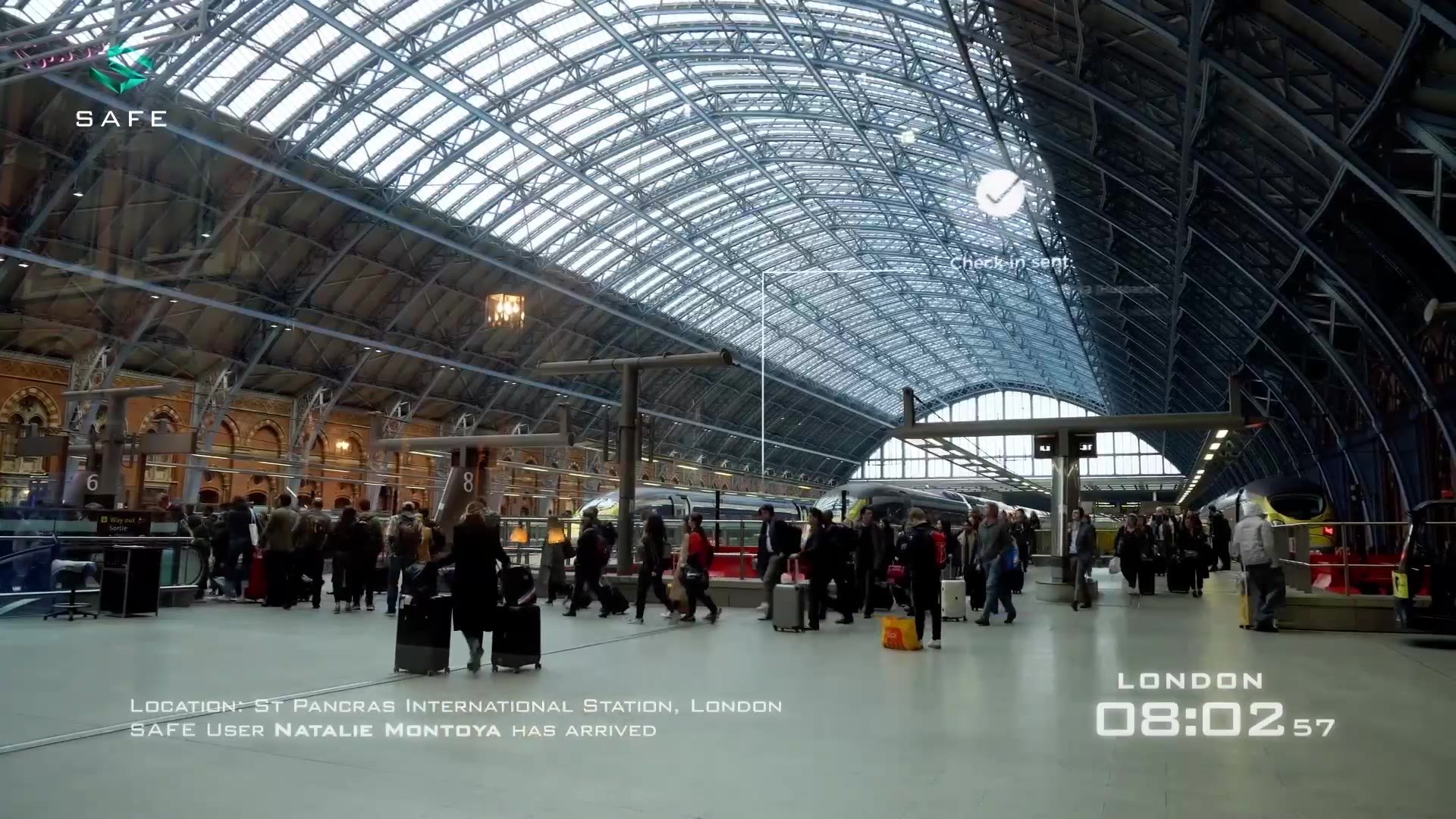 Arriving at a London station