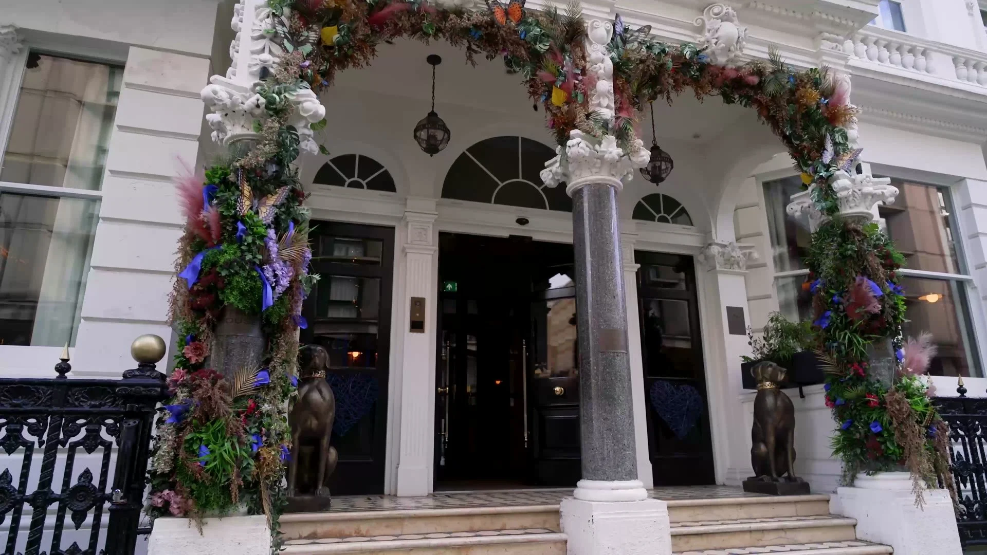 The London hotel entrance