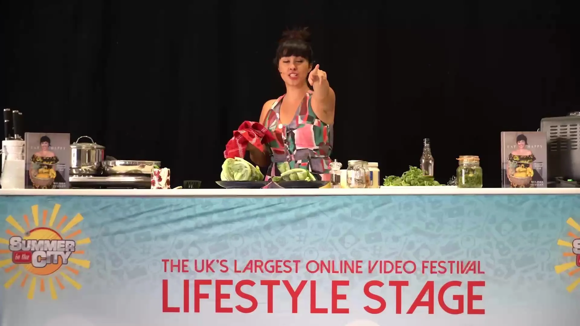 A creator cooking on the lifestyle stage